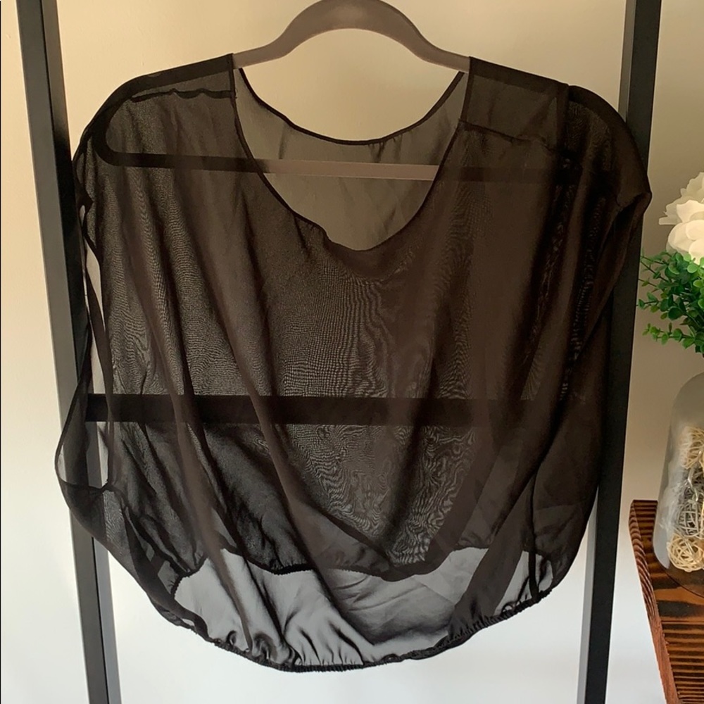 American Apparel Chiffon Crop Top
